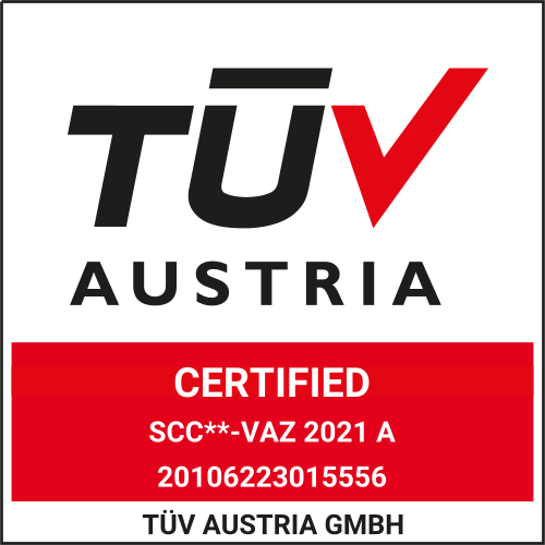 TUV Austria SCC 2021 A certification